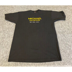 Vintage Michael Jackson T-Shirt C+ Cotton Plus Black Men’s Size 2XL